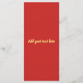 豚中国のの赤い福金の旧正月 プログラム (裏面)