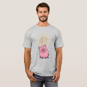 豚中国のの赤い福金の旧正月 Tシャツ (正面フル)