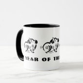 豚中国の年のカスタム贈物 マグカップ (正面左)