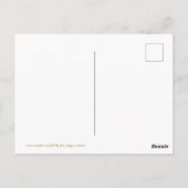 豚中国の年赤紙金ゴールドRはがき ポストカード (裏面)