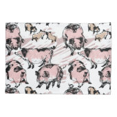 豚中国の年2019オリジナルスケッチ枕C 枕カバー (裏面)