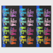 豚中国の新年2019包みポップ・アートの紙 ラッピングペーパー (フラット)