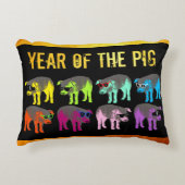 豚中国の新年〔占星術の〕十二宮図誕生日アクセント枕 アクセントクッション (正面)
