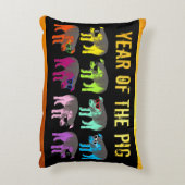 豚中国の新年〔占星術の〕十二宮図誕生日アクセント枕 アクセントクッション (裏面(縦))