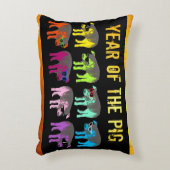 豚中国の新年〔占星術の〕十二宮図誕生日アクセント枕 アクセントクッション (正面(垂直))