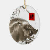 豚中国の贈呈カスタムオーナメント セラミックオーナメント (右)