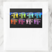 豚中国の2019年ポップ・アートの長方形型 長方形シール (バッグ)