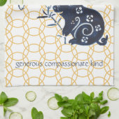 豚中国の〔占星術の〕十二宮図の新ミニマル年 キッチンタオル (折り畳み)