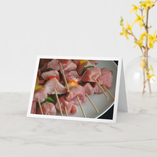 豚串カード カード (黄色い花)