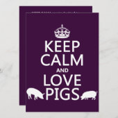 豚保の静けさと愛 招待状 (正面/裏面)