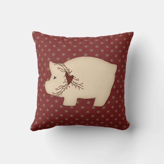 豚初期の枕 クッション (裏面)