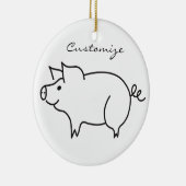 豚動物サンダーコーブ(_C) セラミックオーナメント (右)