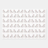 豚包み紙フラットシートセット3 ラッピングペーパーシート (正面3)