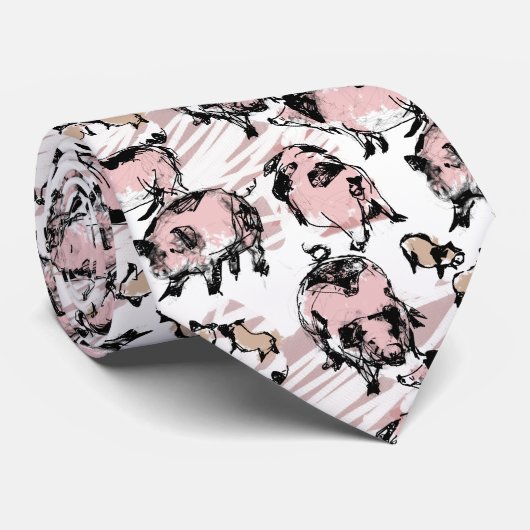 豚年中国の誕生日オリジナル選択カラーT ネクタイ (ロール)