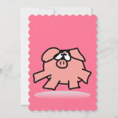 豚年赤卵及びジンジャーパーティーベビー招待状 招待状 (裏面)