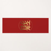 豚年金ゴールドエンボス効果シンボルヨガマット ヨガマット (正面(横))