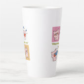 豚引用文顔 カフェラテマグ (正面)