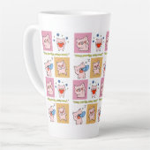 豚引用文顔 カフェラテマグ (左アングル)