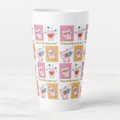 豚引用文顔 カフェラテマグ (正面)