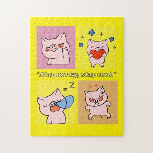 豚引用文顔 ジグソーパズル (縦)