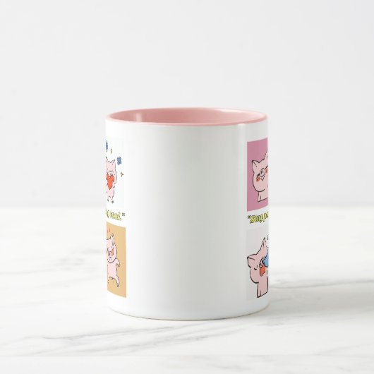 豚引用文顔 マグカップ (中央)