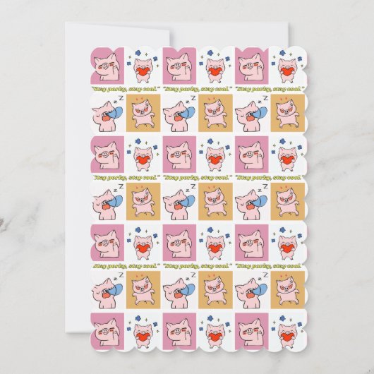 豚引用文顔 招待状 (裏面)