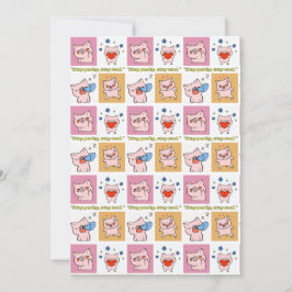 豚引用文顔 招待状