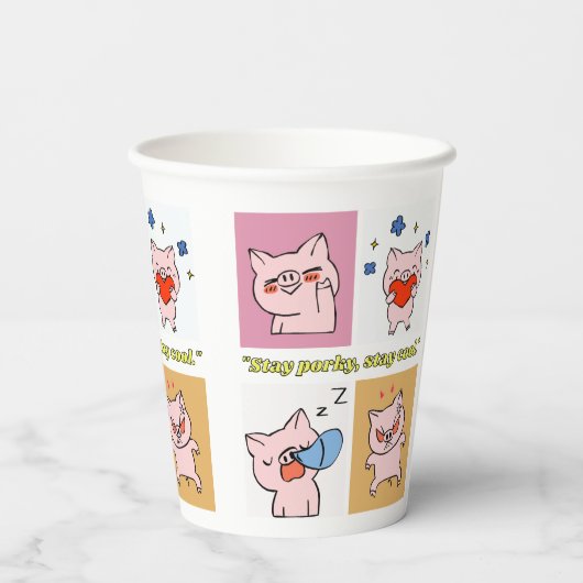 豚引用文顔 紙コップ (裏面)