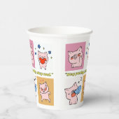 豚引用文顔 紙コップ (右)