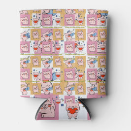 豚引用文顔 缶クーラー