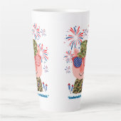 豚引用文 カフェラテマグ (正面)