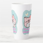 豚引用文 カフェラテマグ (正面)