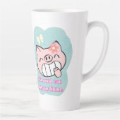 豚引用文 カフェラテマグ (右)