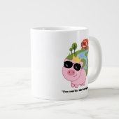 豚引用文 ジャンボコーヒーマグカップ (正面右)