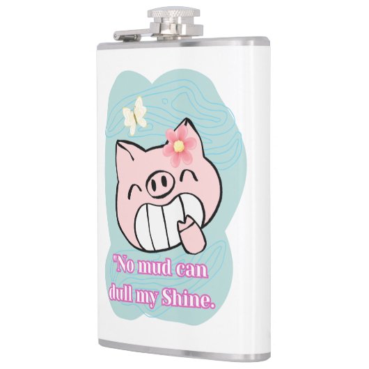 豚引用文 フラスク (左)