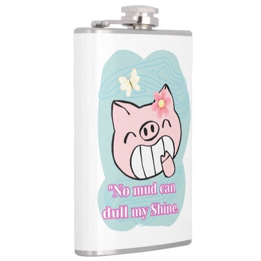 豚引用文 フラスク (右)