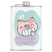 豚引用文 フラスク (正面)