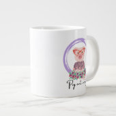 豚引用文 – 豚のスタイル ジャンボコーヒーマグカップ (正面右)