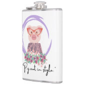 豚引用文 – 豚のスタイル フラスク (左)