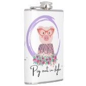 豚引用文 – 豚のスタイル フラスク (右)