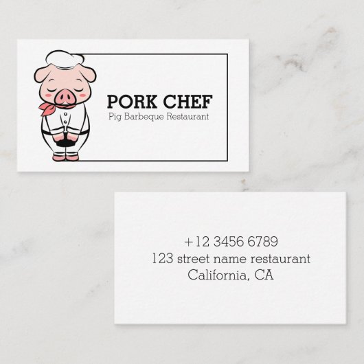 豚料理人 名刺 (正面/裏面)