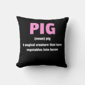 豚最高の笑わされるとベーコンの定義贈おもしろいり物 クッション (正面)