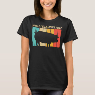 豚男性へ女子ブタ農家ファーム農業 Tシャツ