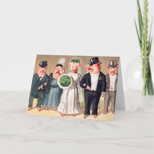 豚結婚の カード (正面)