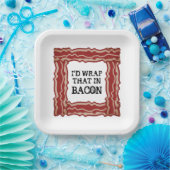 豚肉おもしろい好きのベーコン紙パーティープレート ペーパープレート (パーティー)