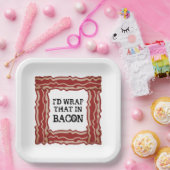 豚肉おもしろい好きのベーコン紙パーティープレート ペーパープレート (パーティー)