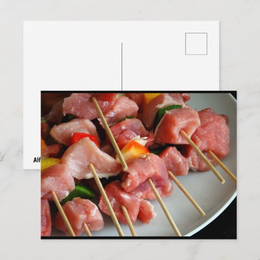 豚肉のペッパースキュー ポストカード (正面/裏面)