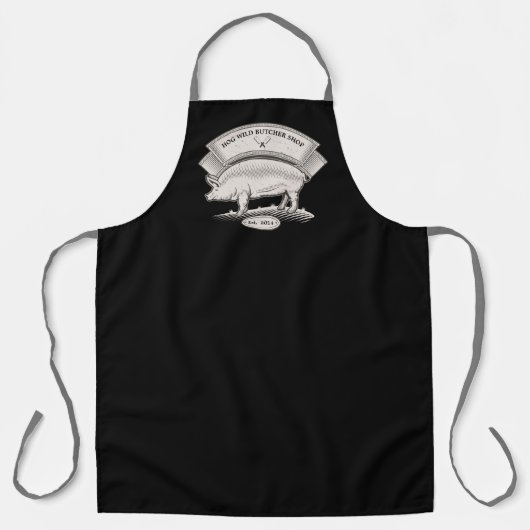 豚肉の肉屋ギフトをカスタマイズ エプロン (正面)