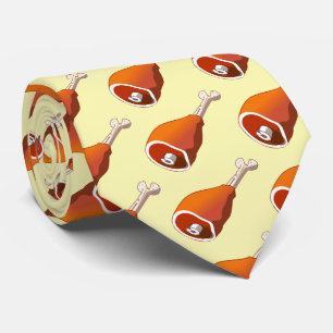 豚肉を肉屋に食べる ネクタイ