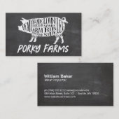 豚肉カット図 | 肉屋 名刺 (正面/裏面)